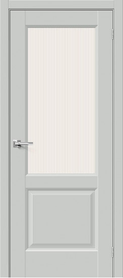 Межкомнатная дверь Неоклассик-33, цвет: Grey Silk, с покрытием - ПЭТ, серия: Neoclassic, размер: 200*60, стекло: Magic Moru