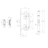 Защелка Fuaro (Фуаро) врезная магнитная MAGNM96WC-50/BL INOX CP-8 хром (блистер)