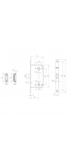 Защелка Fuaro (Фуаро) врезная магнитная MAGNM96WC-50/BL INOX CP-8 хром (блистер)