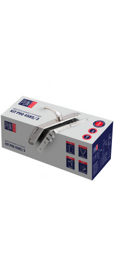 Замок Punto (Пунто) цилиндровый в комплекте с ручкой LOCKSET90.CRONA.4585-3 (KIT P90 4585/3 CRONA) AB бронза