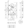 Корпус AGB (АГБ) замка магнит. под цил. MEDIANA POLARIS B06103.50.34.567 с отв. планк B02402.05 (мат хр)