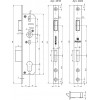 Корпус Fuaro (Фуаро) узкопрофильного замка с защелкой PROF4924-30/92 CP хром