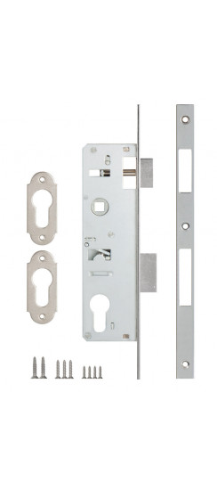 Корпус Kale kilit (Кале килит) узкопрофильного замка с защёлкой 153/P (30 mm) w/b (хром)