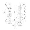 Корпус Fuaro (Фуаро) узкопрофильного замка с защелкой PROF153-20/85 (153-20/85) CP хром