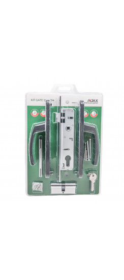 Корпус Ajax (Аякс) () цилиндровый в комплекте с ручкой KIT GATE-2585/24 RAL 7016 антрацит