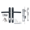 Корпус Ajax (Аякс) () цилиндровый в комплекте с ручкой KIT GATE-2085/24 RAL 7016 антрацит