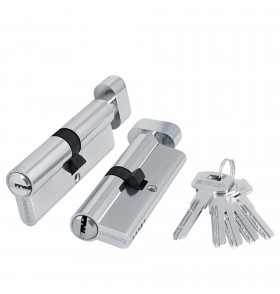 Цилиндровый механизм (200 ZM/110) 2000ZMKnob110(55+10+45) CP хром 5Key с вертушкой