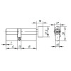 Цилиндровый Ajax (Аякс) механизм (AX202/90) AX2002Knob90 (40+10+40) CP хром с вертушкой