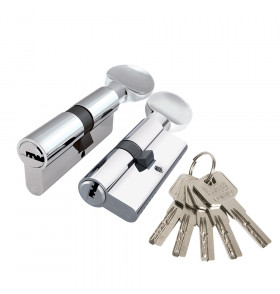 Цилиндровый механизм Z3002Knob80(35+10+35) с вертушкой CP хром