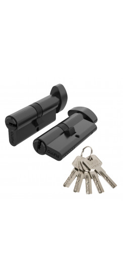 Цилиндровый Punto (Пунто) механизм Z3002Knob90(35+10+45) с вертушкой BL черный