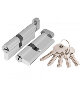 Цилиндровый механизм (AX202/70) AX2002Knob70 (30+10+30) CP хром с вертушкой