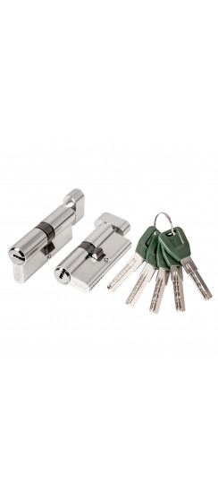 Цилиндровый Punto (Пунто) механизм (A202/90) A2002Knob90(45+10+35) с вертушкой SN никель