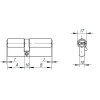 Цилиндровый Ajax (Аякс) механизм (AX200/80) AX2000Key80 (30+10+40) CP хром