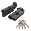 Цилиндровый Punto (Пунто) механизм Z3002Knob80(30+10+40) с вертушкой BL черный