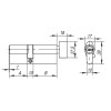 Цилиндровый Ajax (Аякс) механизм (AX202/60) AX2002Knob60 (25+10+25) CP хром с вертушкой