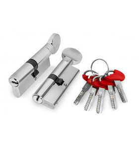 Цилиндровый механизм (D-PRO502/80) D-PRO5002Knob80(30+10+40) CP хром 5Key