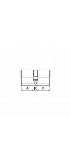 Цилиндровый Fuaro (Фуаро) механизм (200 ZA/90) 2000ZAKey90(40+10+40) BL черный 5Key
