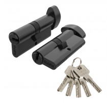 Цилиндровый механизм Z3002Knob80(35+10+35) с вертушкой BL черный