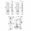 Защелка Punto (Пунто) с ручками для раздвижных дверей SH.SL152.KIT011-BK (Soft LINE SL-011) СP-8 хром