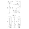 Защелка Punto (Пунто) с ручками для раздвижных дверей SH.SL152.KIT011-BK (Soft LINE SL-011) СP-8 хром