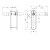 Ручка Fuaro (Фуаро) дверная FP.DH172.0433 W/CYL HOLE SS 201 (9x140) без отверстий под ЦМ