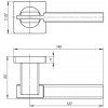 Ручка Armadillo (Армадилло) раздельная K.SQ52.TRINITY (TRINITY SQ005) SN/CP-3 матовый никель/хром