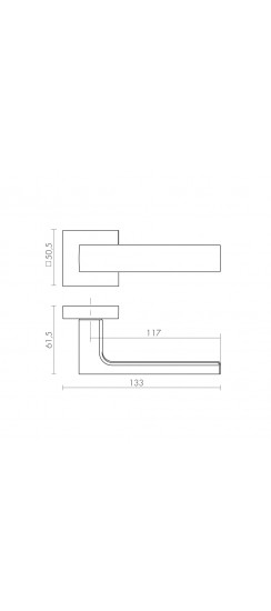 Ручка Fuaro (Фуаро) раздельная K.DM51.Straight (Straight DM) CP-8 хром