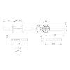 Ручка Fuaro (Фуаро) раздельная R.DSS201-0201/19 (DSS-0201/19) INOX 201 BL-24 черный