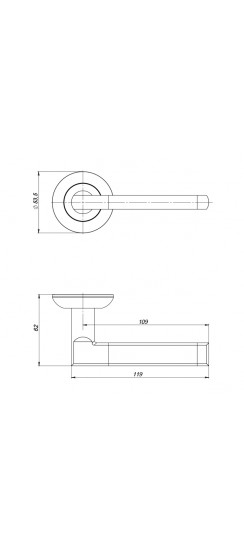 Ручка Punto (Пунто) раздельная R.ZR54.AXIS (AXIS ZR) BL-24 черный