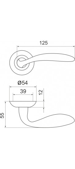 Ручка Armadillo (Армадилло) раздельная R.LD54.Virgo (Virgo LD57) SN/CP-3 матовый никель/хром