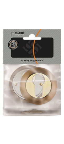 Накладка Fuaro (Фуаро) под цилиндр ET.R.RM54 (ET RM) AB/GP-7 бронза/золото