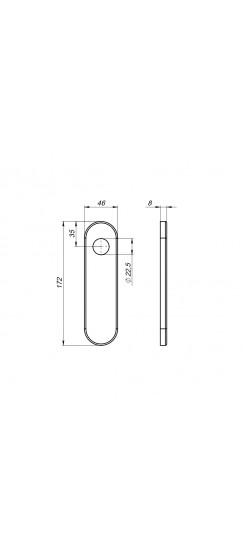 Комплект Fuaro (Фуаро) накладок FP.DH172.0433 NE ESC W/CYL HOLE 1prs (DH-0433) без отверстий под ЦМ