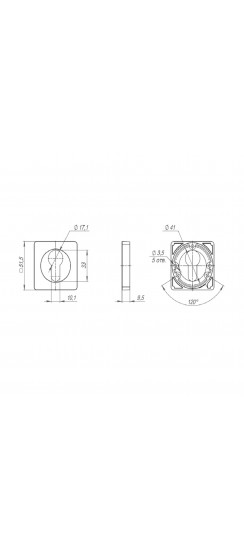 Накладка Ajax (Аякс) под цилиндр ET.K.JK51.IND GR-23 графит