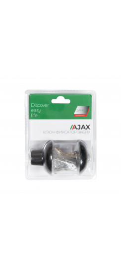 Ручка поворотная Ajax (Аякс) с фиксацией ключом BK6.FIX.JR BL-24 черный