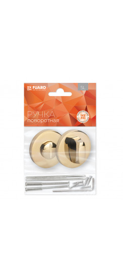 Ручка Fuaro (Фуаро) поворотная BK6.R.SLR52 (BK6 SLR) GOLD-24 (золото 24к)
