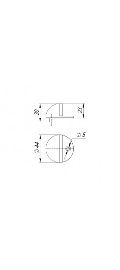 Упор Punto (Пунто) дверной напольный DFIX/F50 (DS PF-50) BL-24 черный