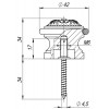Упор Fuaro (Фуаро) дверной напольный STOPPER/SM01 (DS SM01) AS-3 античное серебро