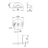 Упор Ajax (Аякс) дверной магнитный LM/DSM-29 BL черный