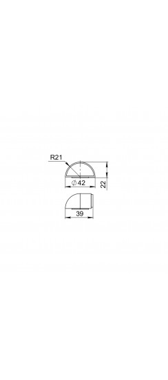 Упор Ajax (Аякс) дверной LM/DSF-42/22 INV прозрачный