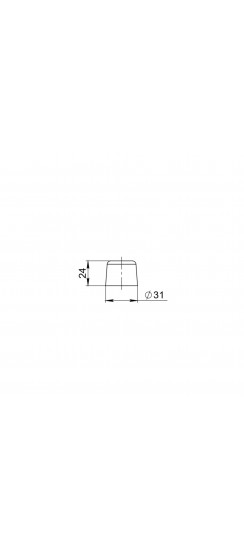 Упор Ajax (Аякс) дверной DSF-30/25 WH белый