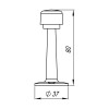 Упор Punto (Пунто) дверной настенный DFIX/W80 (DS PW-80) SN-3 мат.никель