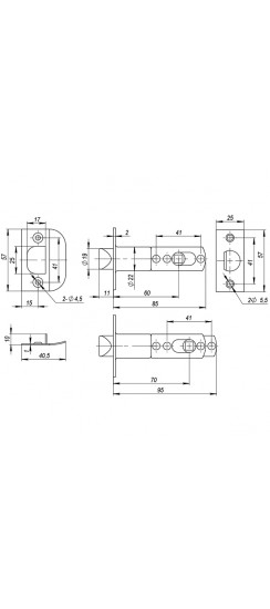Ручка Ajax (Аякс) защелка DK610 PB-ET (6010 PB-E) (кл./фик.) золото