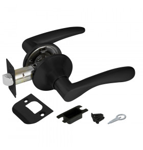 Ручка защелка DK620 BL-PS (6020 BL-P) (без фик.) черный