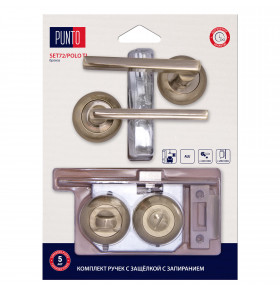 Комплект ручек с защелкой c запиранием LM/A SET72R.TL54.POLO/HD ABG-6 бронза