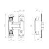 Петля Armadillo (Армадилло) скрытой установки U3D4100.VPG BL черный TECH