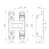 Петля Armadillo (Армадилло) скрытой установки U3D7800.VPG SG мат. золото TECH