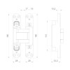 Петля Armadillo (Армадилло) скрытой установки U3D3400.TG BL черный TECH