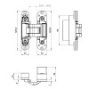 Петля Armadillo (Армадилло) скрытой установки U3D5780.VPG SC мат. хром TECH