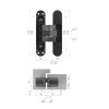 Петля Armadillo (Армадилло) скрытой установки U3D7800.VPG BL черный TECH