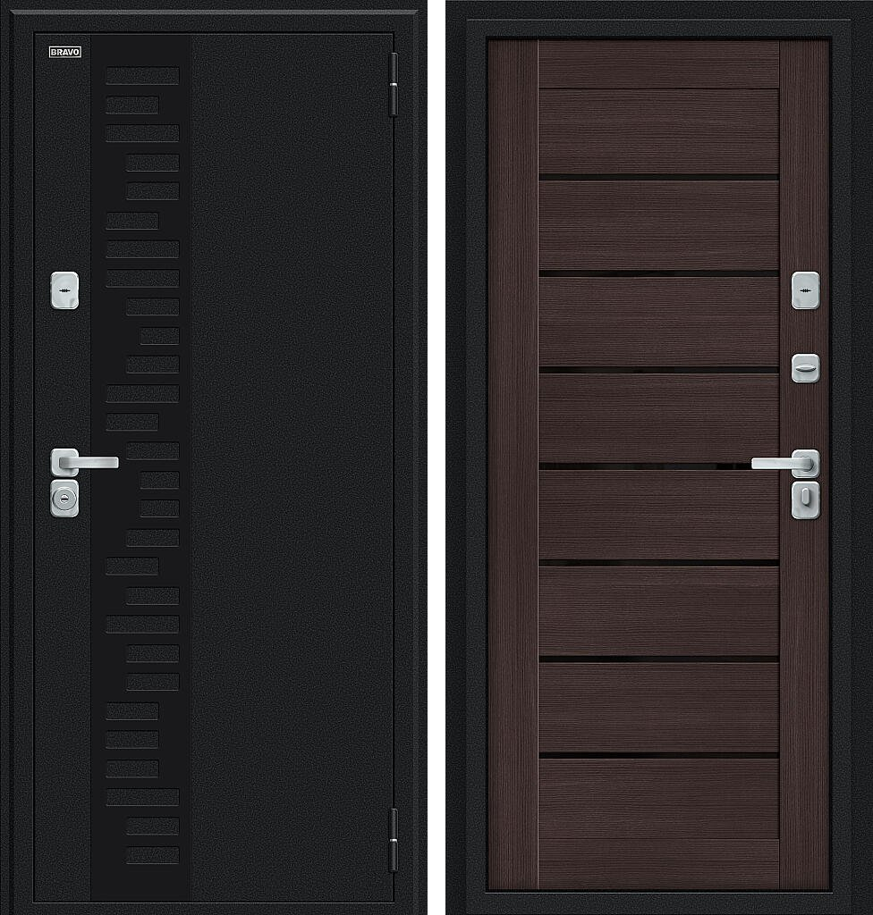 Thermo Техно Д2/BChrome, цвет: Букле черное/Wenge Melinga, размер : 205*96 левое